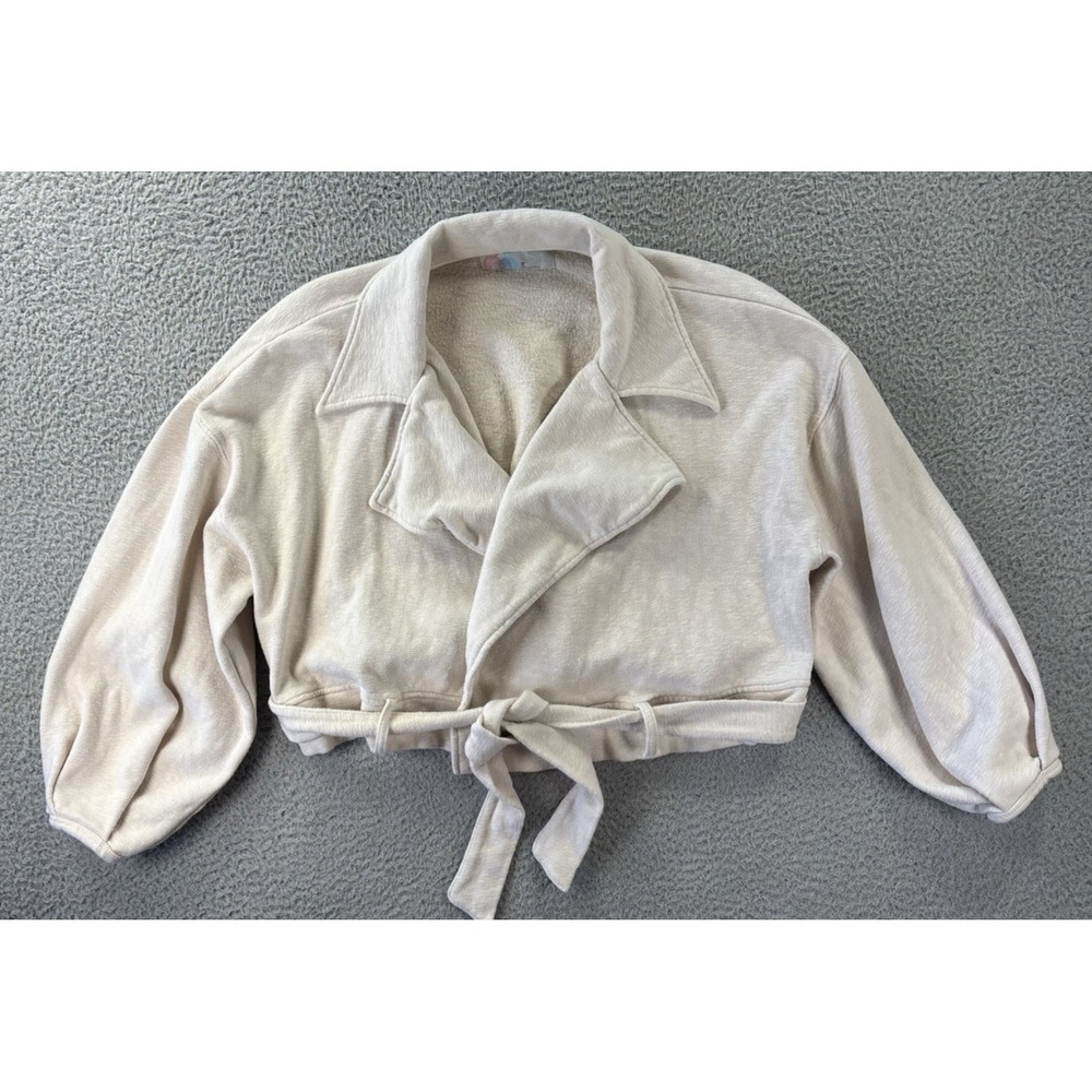 Free People Beach Moto Jacket Womens XS Extra Small Cotton Blend Boho Minimalist